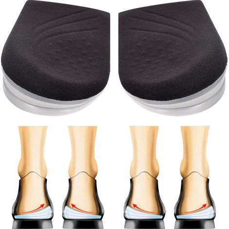 Gel-inlegzolen, 1 paar, orthopedische inlegzolen, orthopedische inlegzolen, siliconen, zacht, voor Metatarsalgie X/O, Valgo, Varo (zwart, L) (1/5)