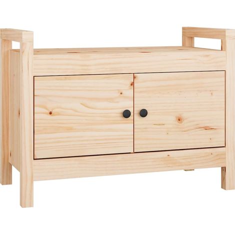 Panca da Ingresso 80x40x60 cm in Legno Massello di Pino vidaXL (1/5)