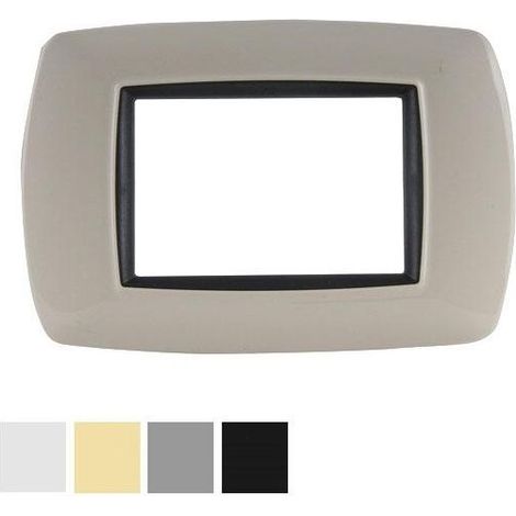 PLACCA COPRINTERRUTTORE NERA 'MYLIFE' 3 Moduli