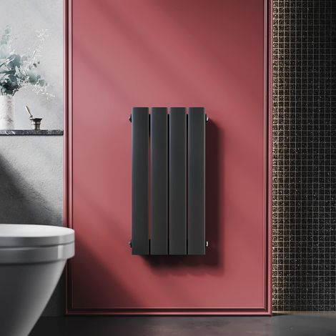 ELEGANT Design Heizkörper Anthrazit Flachheizkörper Heizung Vertikal Einlagig 600x311mm (1/5)