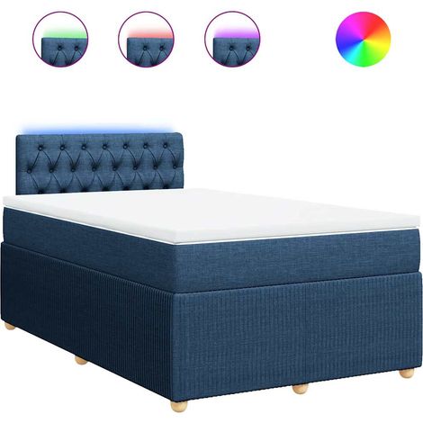 Maison Exclusive - Giroletto a Molle con Materasso Blu 120x190 cm in Tessuto (1/5)