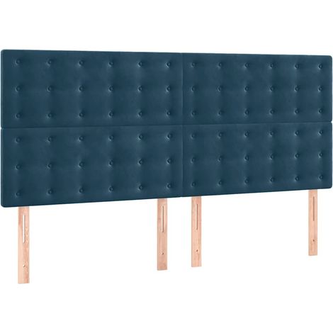 Maison Exclusive - Cabecero de cama azul oscuro 160x5x118/128 cm