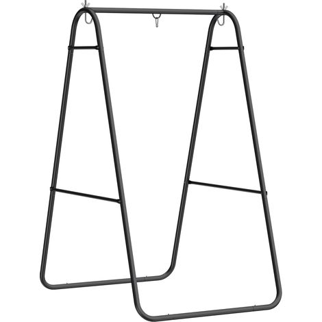 Outsunny Hammock Chair Stand Only, Hanging Chair Stand, 150 KG Load, Black