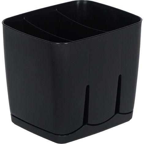 Égouttoir à couverts en plastique noir 13,5 x 11,5 x 12 cm - BEN (1/3)