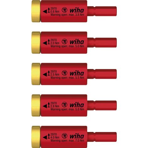 Wiha Set di adattatore dinamometrico easyTorque electric per slimBit e supporto slimVario®, 5 pz. (41479)