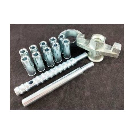 Kit de fixation murale pour carotteuse – 10 chevilles M12 – Écrou papillon et vis de serrage rapide – Montage rapide et sécurisé – Holzinger