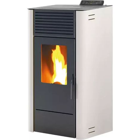 stufa a pellet ventilata caris "dalia" bianco7,5 kw (1/3)