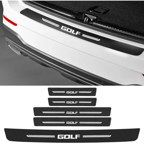 (5 pièces pour GOLF) Autocollants de seuil de porte avant et arrière pour voiture,emblème et logo GOLF,protection de seuil de porte,accessoires (1/3)
