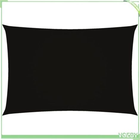Voile de parasol - FAFEICY - 135758 - Rectangulaire 2,5 x 4,5 m - Tissu Oxford enduit PU - Noir anti-UV (1/5)