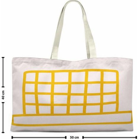 Tote Bag Coton - 70 x 50 cm - Sac Shopping Réutilisable À Épaule - 1 Pièce (1/2)