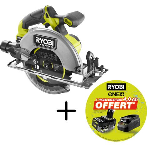 Scie circulaire Brushless 18V RYOBI RCS18BL - 184 mm - Batterie 4,0Ah et chargeur OFFERTS