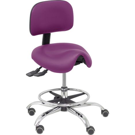 Taburete Zarza similpiel morado