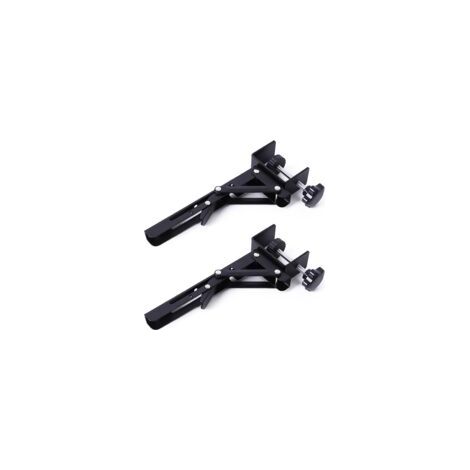 Lot de 2 Extension Bureau, 25,4cm Bureau étendu en Acier Inoxydable Plateau de Clavier Pliables Support D'étagères de Clavier Pinces en C Réglables Rallonge Table Pliable Pour Table DIY Bureau (1/5)