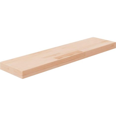 vidaXL Panneau d'étagère 80x20x4 cm Bois de chêne massif non traité (1/4)
