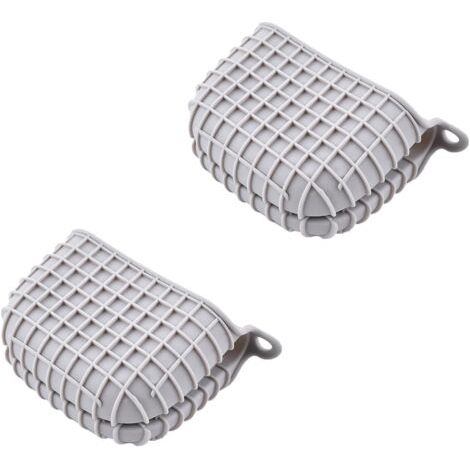 QORVA-Gant Four, 2 Pièces Gant Cuisine Four Isolation, Gant de Cuisine en Silicone, avec Grille Antidérapante, Gants Four pour Cuisiner, Cuire au Four, Griller