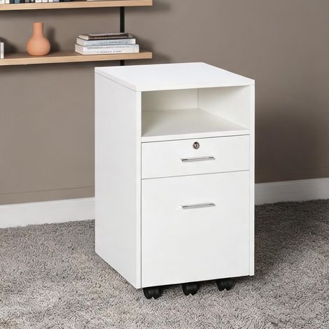 Meuble de rangement de bureau bianco 39 x 40 x 65 cm (1/5)