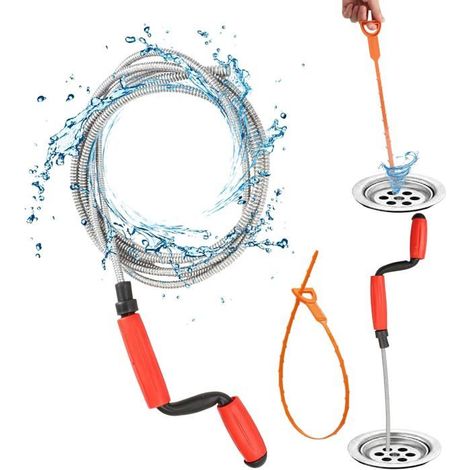 Furet Deboucheur Canalisation Professionnel Avec Manivelle,Sonde De Debouchage Déboucheur Canalisation À Ressort Flexible Po[RD166] (1/5)