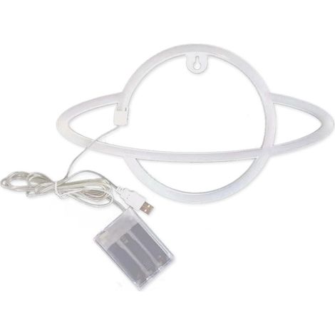 Lampes Néon LED Planète, Signe Lumineux 5V, Décoration Bureau Chambre Salon (1/5)