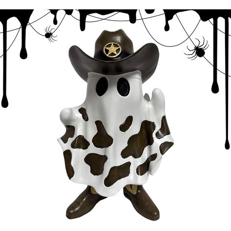Cowboy Geist Statue Cowboy Geist mit Weste und Hut Deko