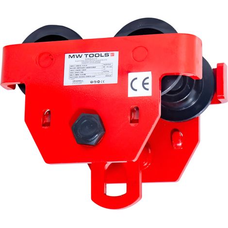 Chariot porte-palan manuel 1 T avec sécurité anti-chute de roue MW Tools HNRA1T (1/5)