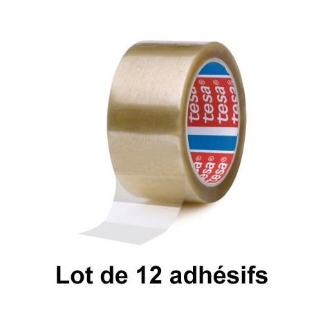 Ruban adhésif emballage PP incolore, 50 mm x 100 m - tesa® 04089 - Lot de 12 adhésifs
