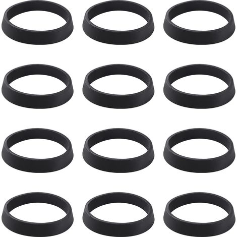 12 Pièces 38x32x6 mm Conique Joint D'écoulement de lavabo, Rondelles en Silicone pour Plomberie, Joints pour Siphon, pour Tuyau D'évacuation de 1 1/4 Pouce Siphon Anti-Odeurs D'évier (1/4)