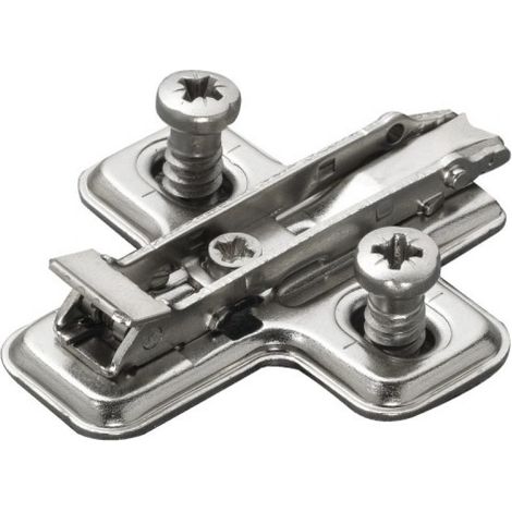 Embases cruciformes en acier à clipser épaisseur 0mm avec vis euro pré-montées - boîte de 10 pièces - SALICE FRANCE (1/3)