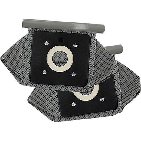 Lot de 2 sacs à poussière universels lavables et réutilisables en tissu (11 x 10 cm) pour aspirateurs Philips, Electrolux, LG, Haier et Samsung. (1/2)