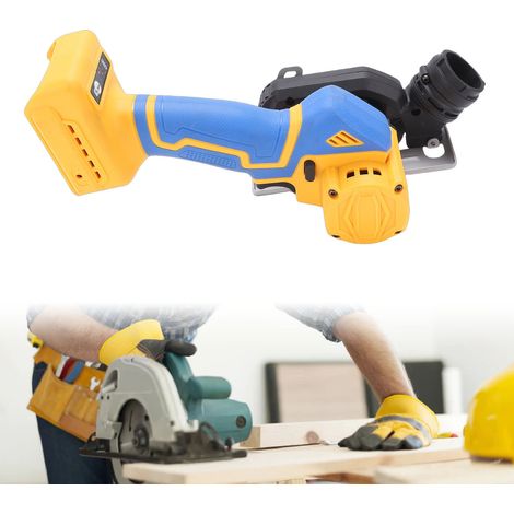 Scie circulaire miniature sans fil 21 V, 7,6 cm (3 pouces), scie circulaire électrique sans balais, scie de coupe multifonctionnelle, idéale pour le bricolage et les réparations à domicile, compatible (1/5)