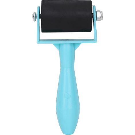 Rullo da stampa in gomma con manico in plastica da 3,5 cm, strumento per timbratura (blu) (1/5)