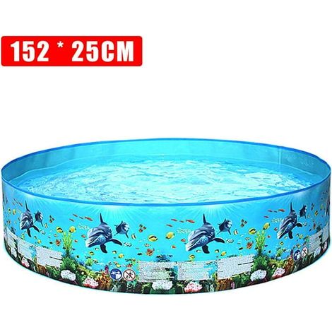 152X25cm Round Foldable Swimming pool Removable pool Track Water Framed Pool Large Pools for Children Family Above ground (1/5)