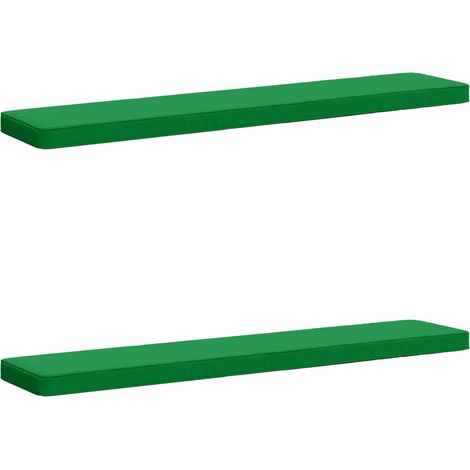 Coussins de banc 2 pièces VUGHT 2 pcs 100 % polyester Vert vidaXL