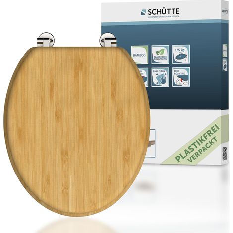 SCHÜTTE WC-Sitz aus Bambus Holz Toilettendeckel Klodeckel 81001 (1/5)