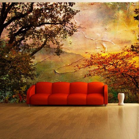 Papier peint automne peint - 250 x 193 cm (1/4)