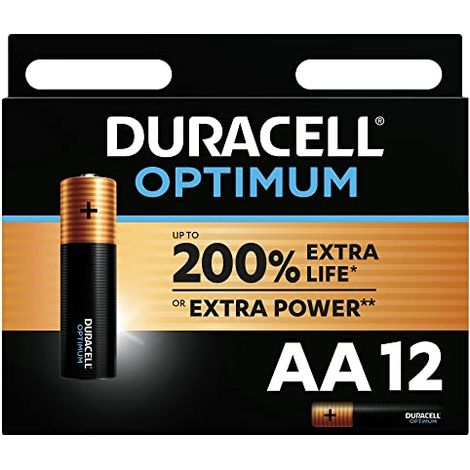 Duracell Optimum Batteria Stilo (AA) Alcalina/manganese 1.5 V 12 pz. (1/4)