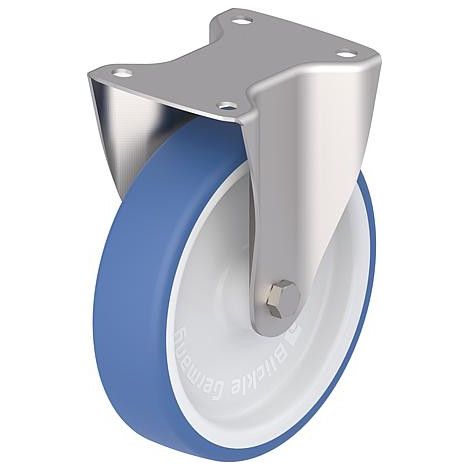 Roulette fixe BLICKLE inox BX-POTHS 100G diam.-roue 100mm (1/2)