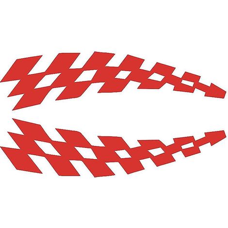 Dekorative, reflektierende Sicherheitsaufkleber für karierte Rennwagenfelgen - (1/5)