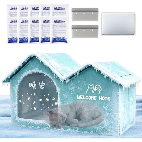 Maison isolée pour Chat Imperméable isolée Oxford Amovible Abri d'pour chat Chiot et , Intérieur et Extérieur, Camping, Maison, Voiture, RV, Camping-Car (1/5)