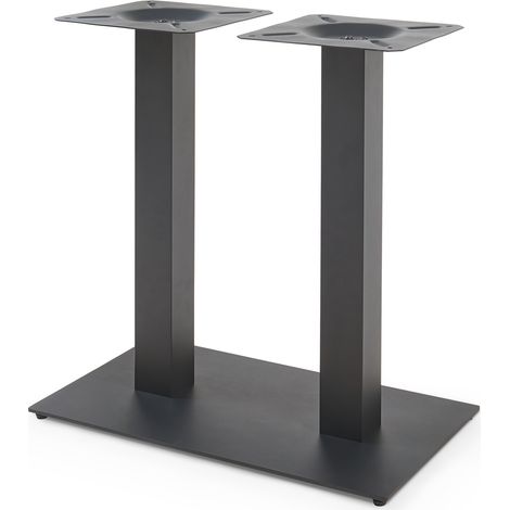 Piétement de table Vadejord acier laqué 70 x 40 x 73 cm noir [en.casa] (1/5)