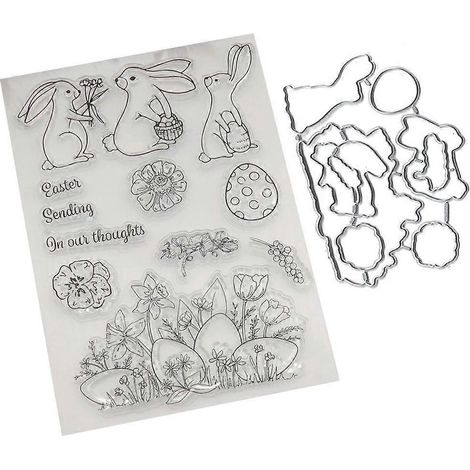 Matrices de découpe de Pâques, tampons pour scrapbooking et création de cartes, loisirs créatifs (1/4)