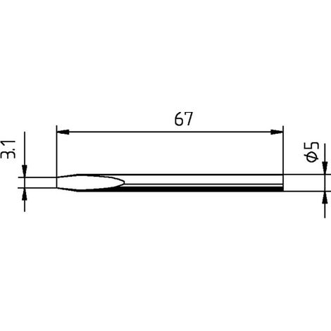 Ersa 0032KD Punta di saldatura Forma a scalpello, dritta Dimensione punta 3.10 mm Contenuto 1 pz. (1/5)
