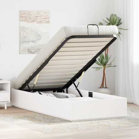 vidaXL Ottoman-Bettgestell mit Stauraum Weiß 80 x 200 cm (1/5)