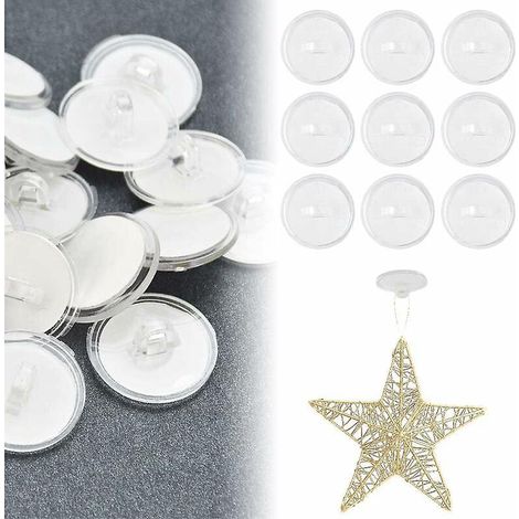 50 Pcs Crochet Plafond Crochet Adhsif 20mm Crochet Plastique Sans Percer Crochet Fixation Plafond Crochet Mural Adhesif Crochet Suspension Plafond (1/5)