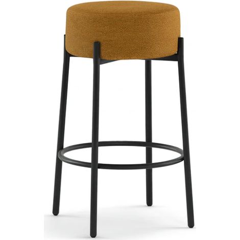 Toffee, Set di 2 Sgabelli in tessuto Giallo (41cm X 41cm H. 67cm) (1/5)