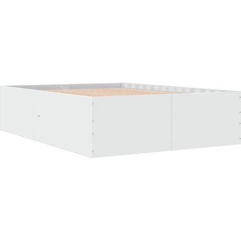 Estructura de cama madera de ingeniería blanca 135x190 cm vidaXL