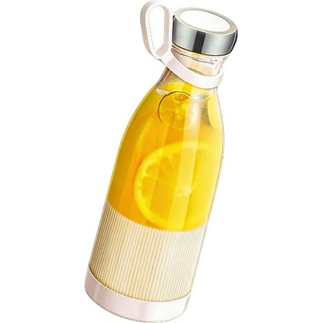 Mixeur portable (idéal pour les milkshakes et les smoothies)  équipé de lames robustes en acier inoxydable pour une performance de mixage supérieure  blanc.