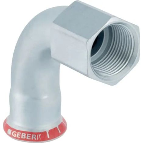 Geberit Mapress Acero al carbono Codo de transición 90° con rosca hembra, DN 12 / 10, 20552