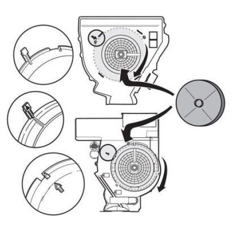 Filtre À Charbon - Hotte Aspirante - Diamètre 235 Mm - Hauteur 46 Mm - Compatible Philips Whirlpool AKG AKB AKR G2P Type 30 - 1 Pièce (1/3)
