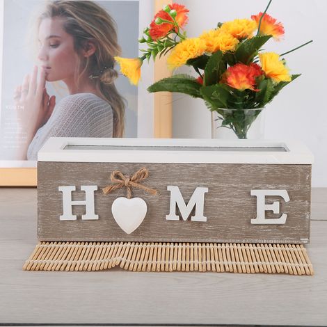 Aufbewahrungsbox für Teebeutel und Schmuck, Schreibtischbehälter (drei Fächer) (1/5)