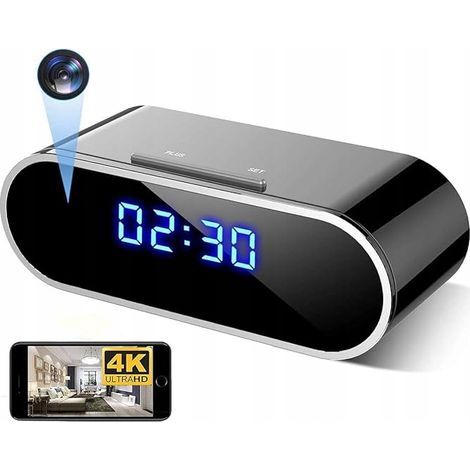 Sveglia con telecamera spia nascosta, orologio LED Full HD con funzione di tracciamento. (1/5)